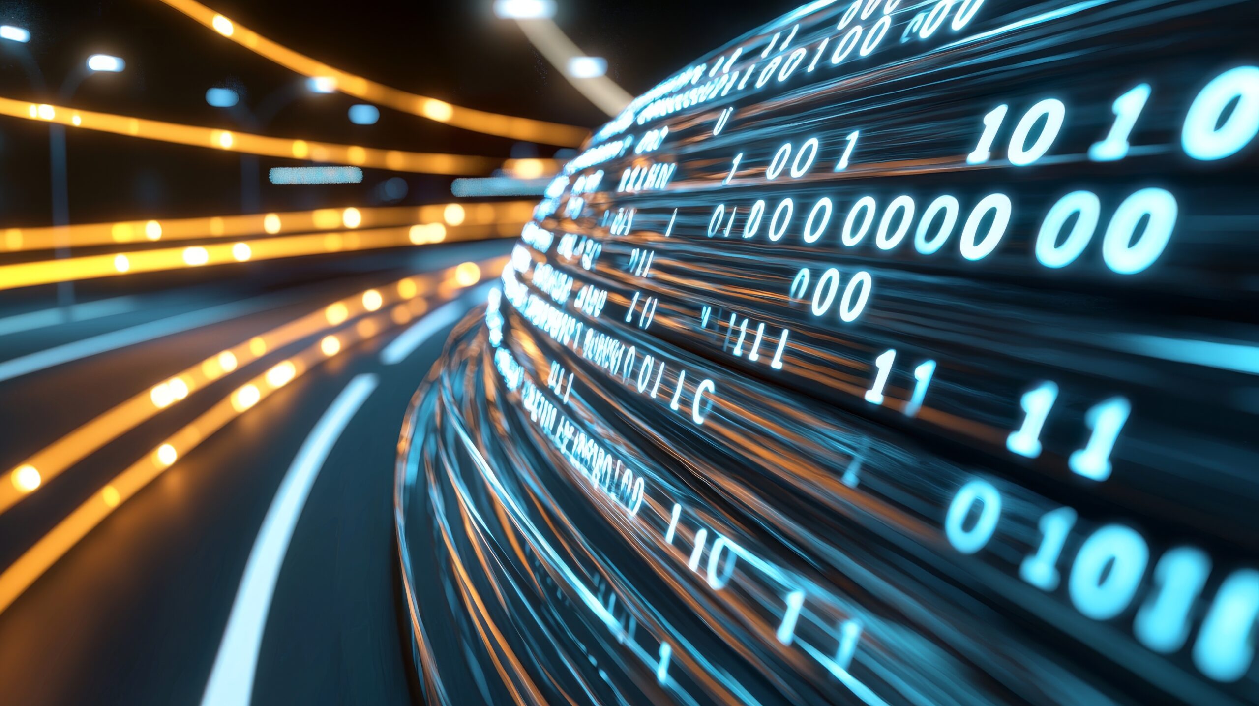 The concept of cyber global communication and coding along with a graphic creating a vision of high speed data transfer to demonstrate agile digital transformation and disruptive innovations: Stocks